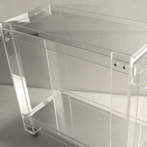 Lucite Kitchen Cart on Wheels