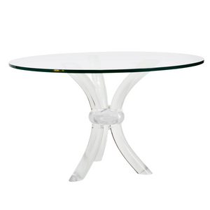 Palm Beach Foyer Table lucite clear acrylic round dining