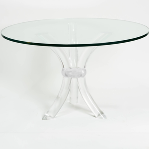 Palm Beach Foyer Table lucite clear acrylic round dining
