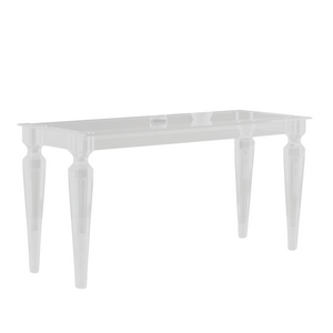 Lucite Pyramid Leg Console