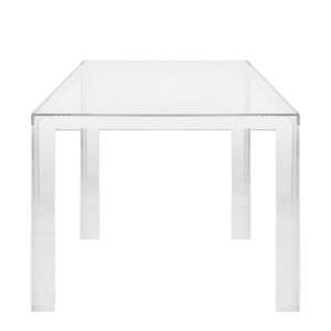 parsons rectangular square lucite clear dining table