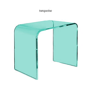 1" Color Lucite Waterfall Side Table/Stool,