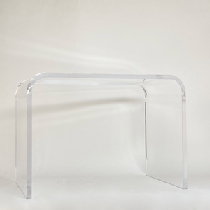 Classic Lucite 1" Thick Waterfall Desk,