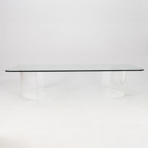 Rectangular Coffee Table with Half Circle Legs