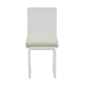 lucite clear acrylic Square Back Swivel Chair 