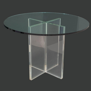 Lucite X Base Round Table