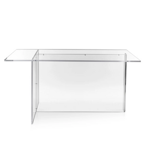 lucite clear acrylic modern L Shape Writing Desk 