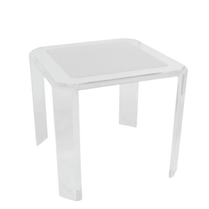 Lucite Angle Leg Square Table 