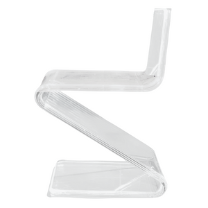 Low Back Lucite clear acrylic "Z" Chair 