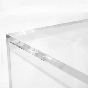 1.5" Ultra Thick Clear Lucite Slab Desk