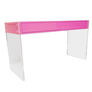 bright color lacquered lucite writing desk