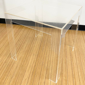 lucite clear acrylic modern classic parsons side end table