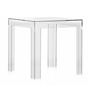 lucite clear acrylic modern classic parsons side end table