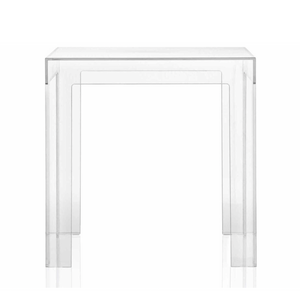 lucite clear acrylic modern classic parsons side end table