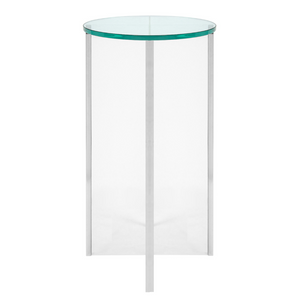 lucite clear acrylic Modern X Base Round Art Pedestal