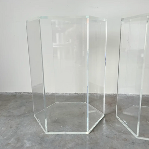 Lucite Hex Pedestal 