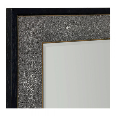 Modern Black Shagreen Standing Floor Mirror | Clear Home Design