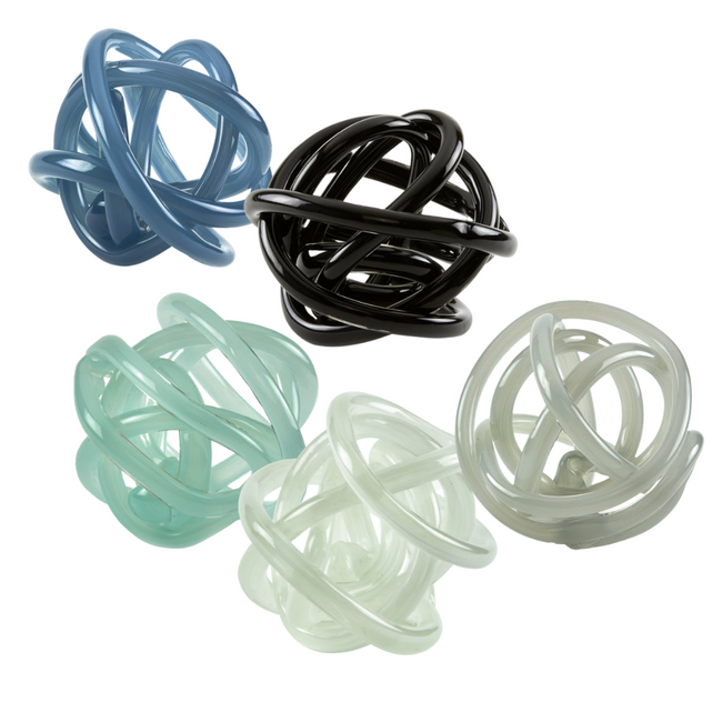 Glass Rope Knot Set of 2,