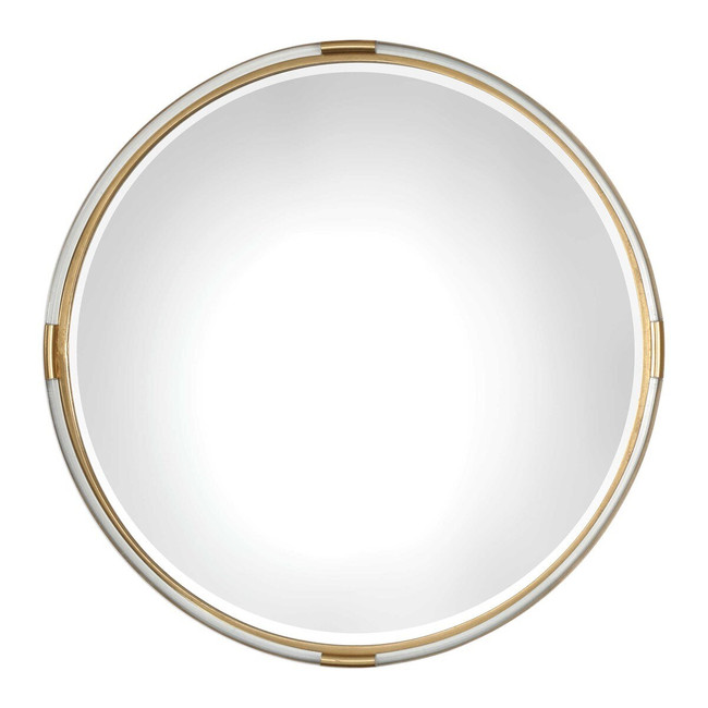 uttermost mackai gold and acrylic mirror round circular large 36