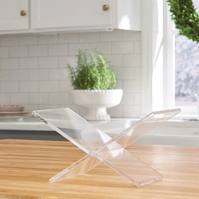 clear acrylic lucite book display stand table top