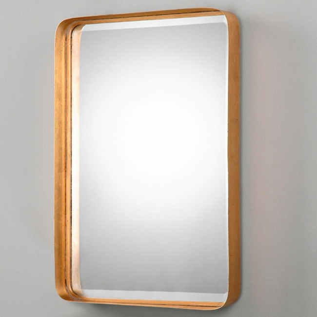 uttermost crofton bathroom vanity round corners gold modern wall mirror