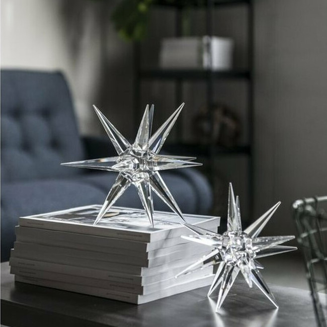 modern glass star paperweight gift idea table top accessory Karsta Star Accent Medium
