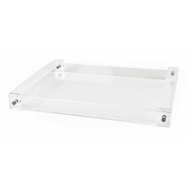 extra large clear acrylic tray with clear handles cocktail ottoman
