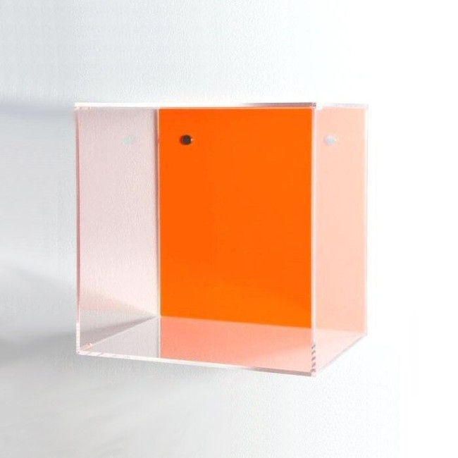 custom acrylic wall shelves orange easy to hang kids storage furniture