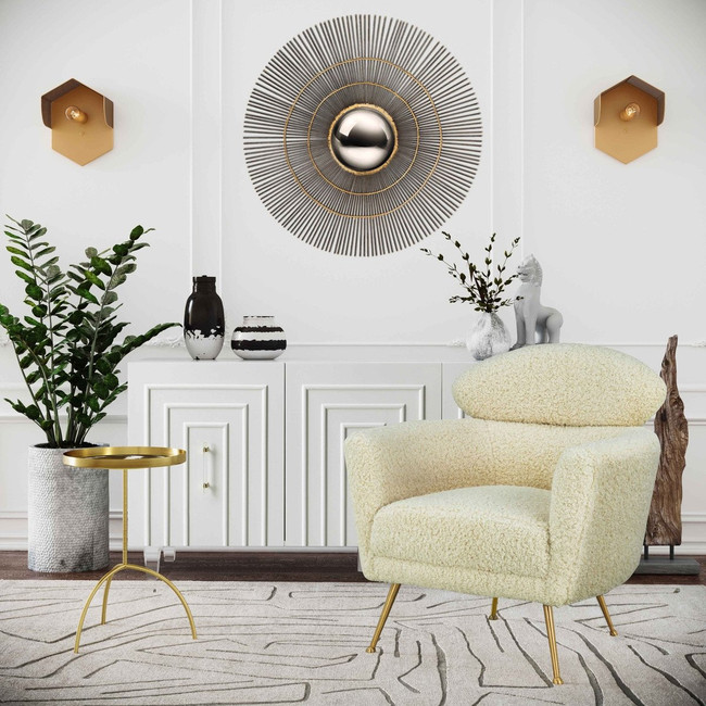 Tov Furniture Famke White Lacquer Buffet TOV-D5518 acrylic legs