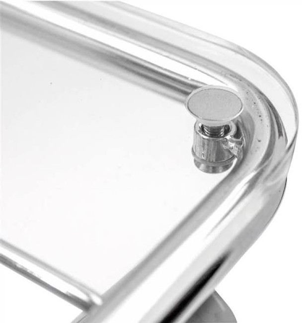 leisuremod concord seating clear acrylic lucite folding breakfast tv tray table chrome