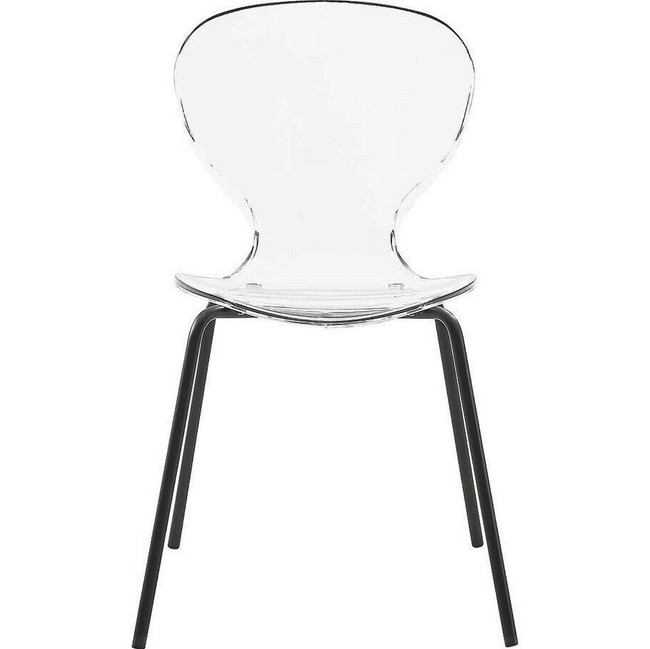 meridian furniture clarion set of 2 black acrylic lucite dining chairs