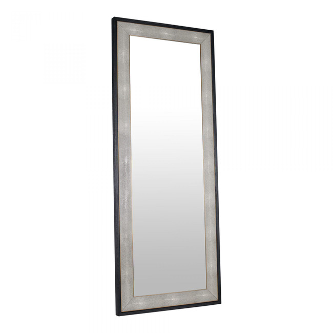 mako moes home collection black shagreen texture floor standing wall leaner mirror modern