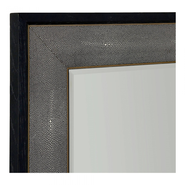 black shagreen frame modern standing floor wall leaner mirror moes home collection mako
