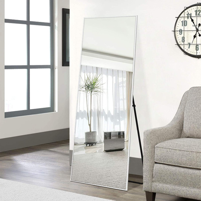 Modern Minimal Frame Leaner Floor Standing Mirror,