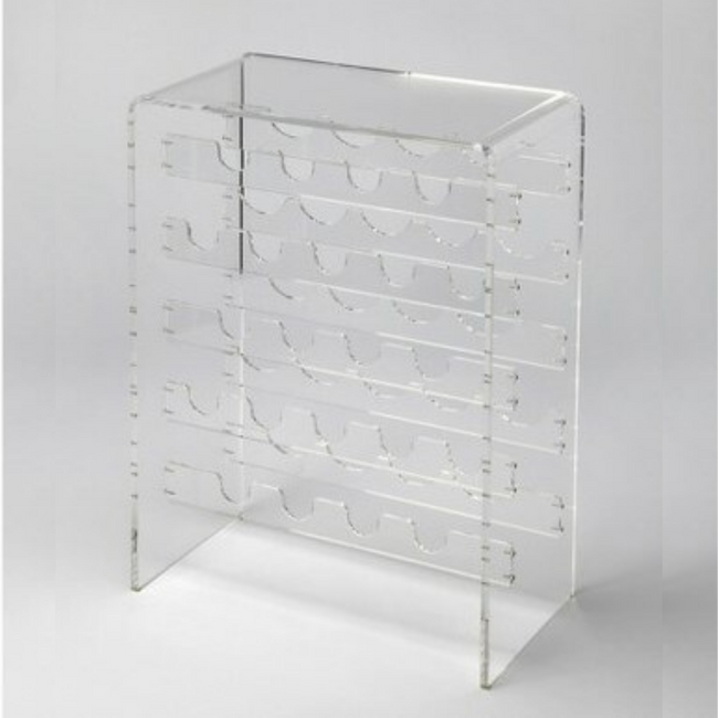 butler specialty crystal lucite clear wine rack modern bar storage