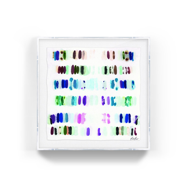 Kristi Kohut heavenly 2 no 2 modern abstract blue purple art print clear lucite frame