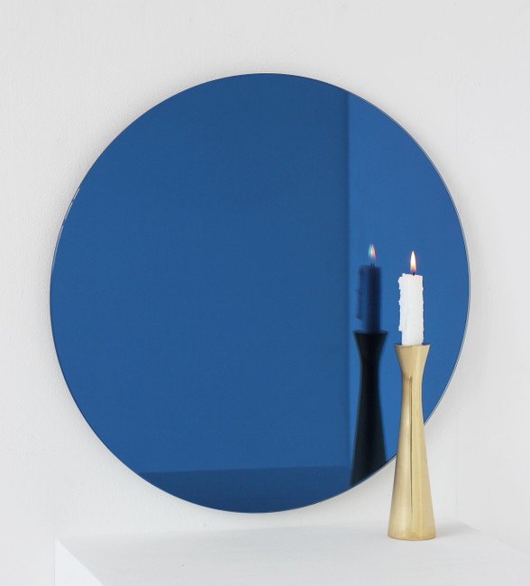 Blue Tinted Orbis™ Round Mirror Frameless Alguacil & Perkoff