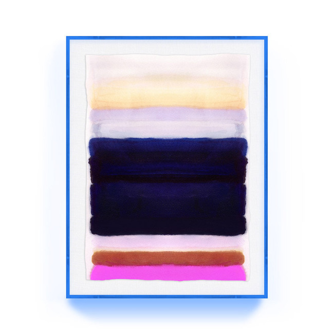 fine art print modern abstract stipes bright colors lucite frame