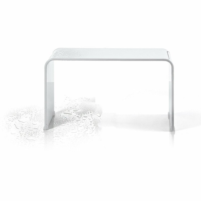 Shower Bench Backless chair waterfall bench Bathroom Shower Seat Shiny Acrylic lucite black white