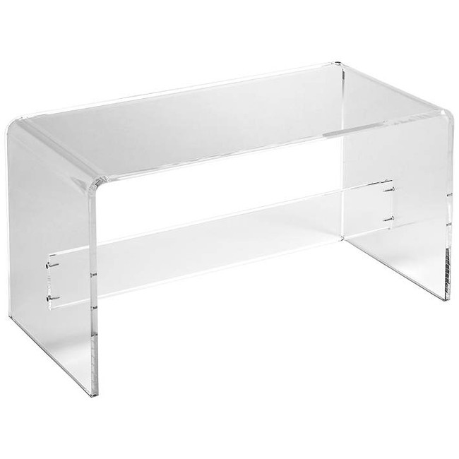 Butler Crystal Clear Acrylic Bench lucite waterfall table
