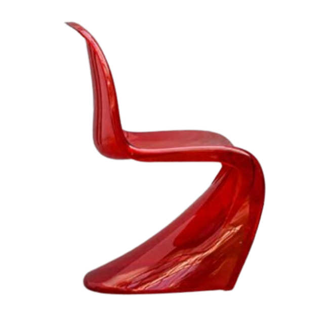 Sheer Red Acrylic S Chair