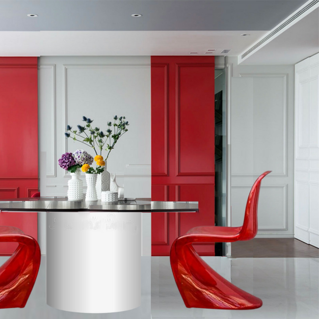 Sheer Red Acrylic S Chair