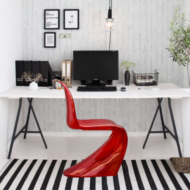 Sheer Red Acrylic S Chair