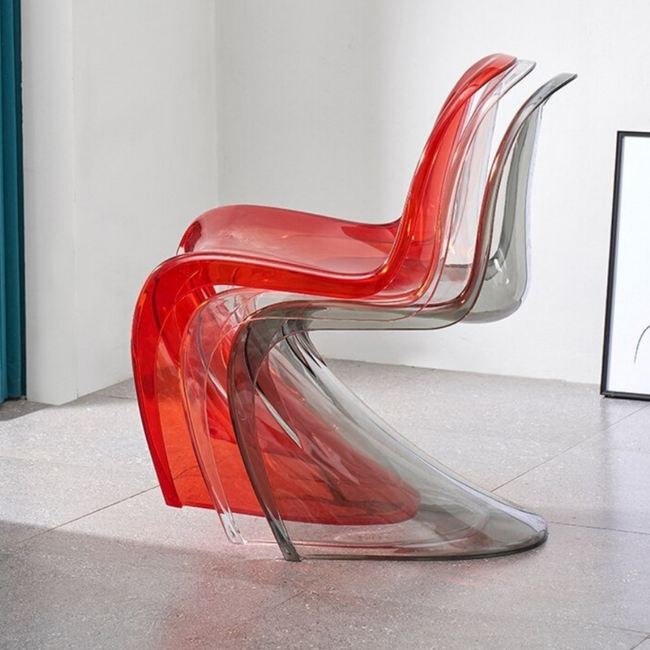Sheer Red Acrylic S Chair