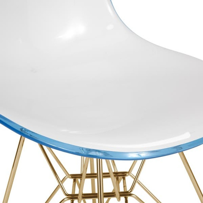 eisuremod cresco blue white mid century modern chair gold Eiffel legs desk dining office