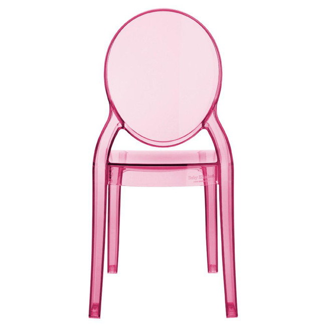 clear pink children's size acrylic lucite ghost chair Baby Elizabeth Kids Chair Transparent pink siesta
