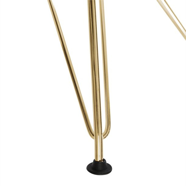 LeisureMod Cresco Modern Molded Eiffel Base Dining Side Chair-gold-Transparent Black
