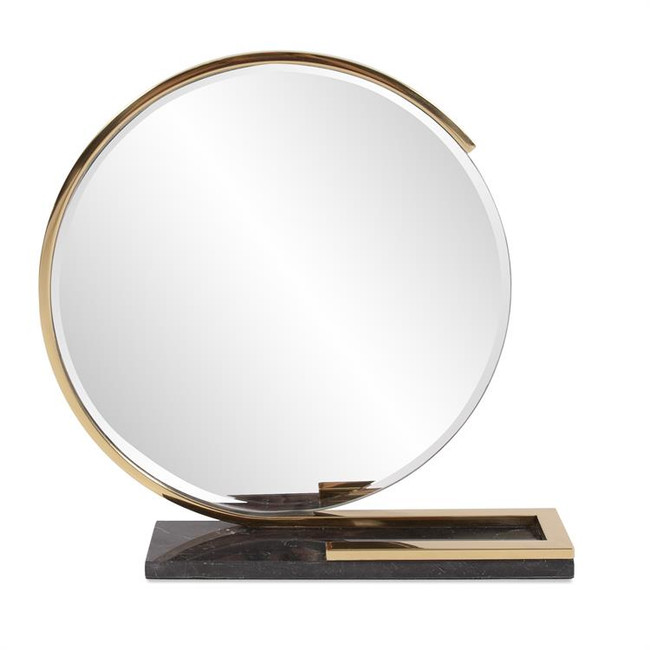 howard elliott Gatsby Table Mirror with Black Marble Tray table top vanity make up