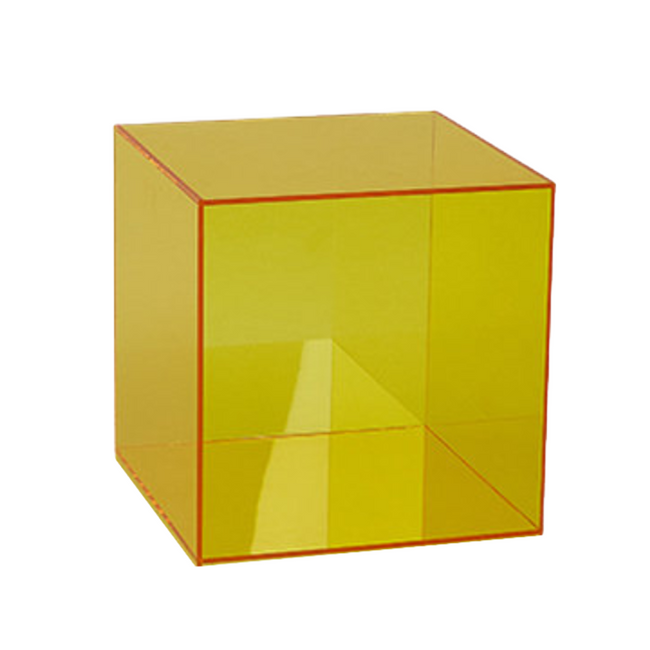 Color Lucite Cube Table,