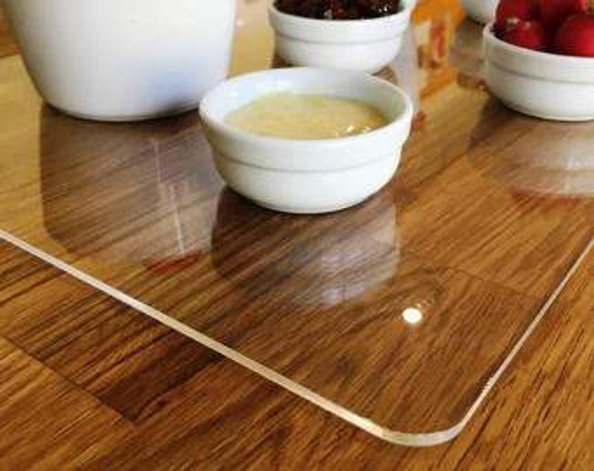 Set of 6 Clear Acrylic Placemats